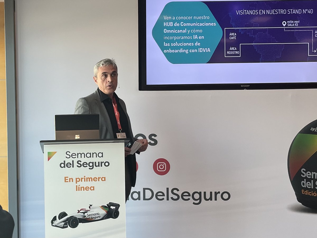Y como broche final a nuestra sesión de la Semana del Seguro de @Inese, Alberto Angón (CTO MailComms Group) nos ha hablado de nuestro HUB de Comunicaciones Omnicanal y de cómo incorporamos IA en nuestras soluciones de onboarding gracias a nuestro partner <a href="/idvia/">IDVIA</a>.