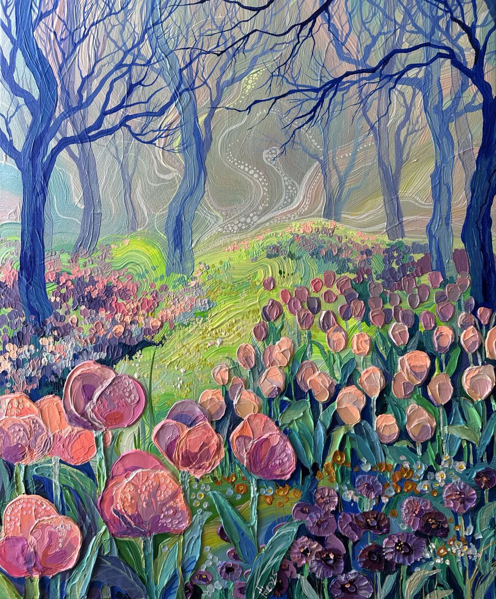 Acrylic on canvas 50*60 cm „ Tulip Road„  2025