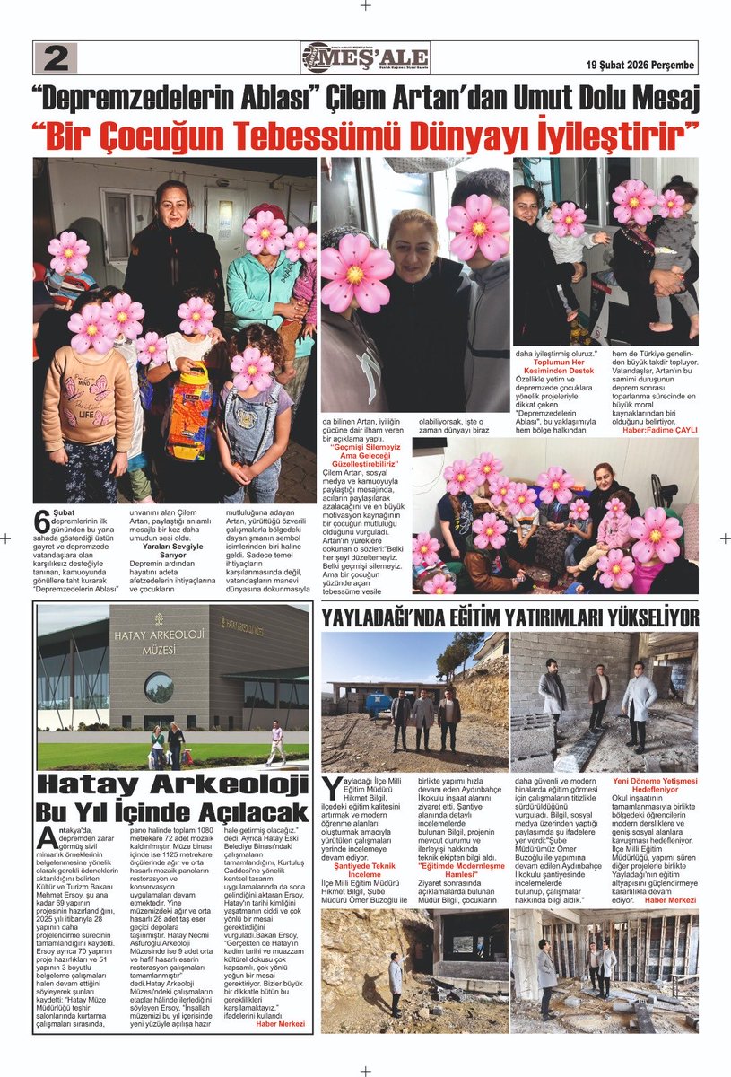19/02/2026 Hatay Meş’Ale Gazetesi
<a href="/cilemartan/">Çilem ARTAN</a> <a href="/HikmetBilgil/">HİKMET BİLGİL🇹🇷🇹🇷🇹🇷</a> <a href="/YayladagiM/">YAYLADAĞI İLÇE MİLLİ EĞİTİM MÜDÜRLÜĞÜ</a> <a href="/MehmetNuriErsoy/">Mehmet Nuri Ersoy</a>