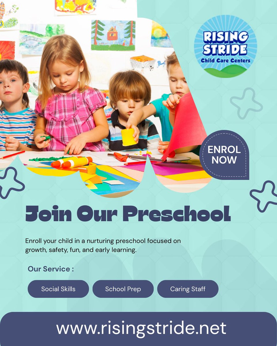 Here at Rising Stride, we believe your child’s growth &amp; development are fundamental to their future. We can be their stepping stone! Learn more about our programs at risingstride.net
#preschool #risingstride #childcare #toddlers #delco