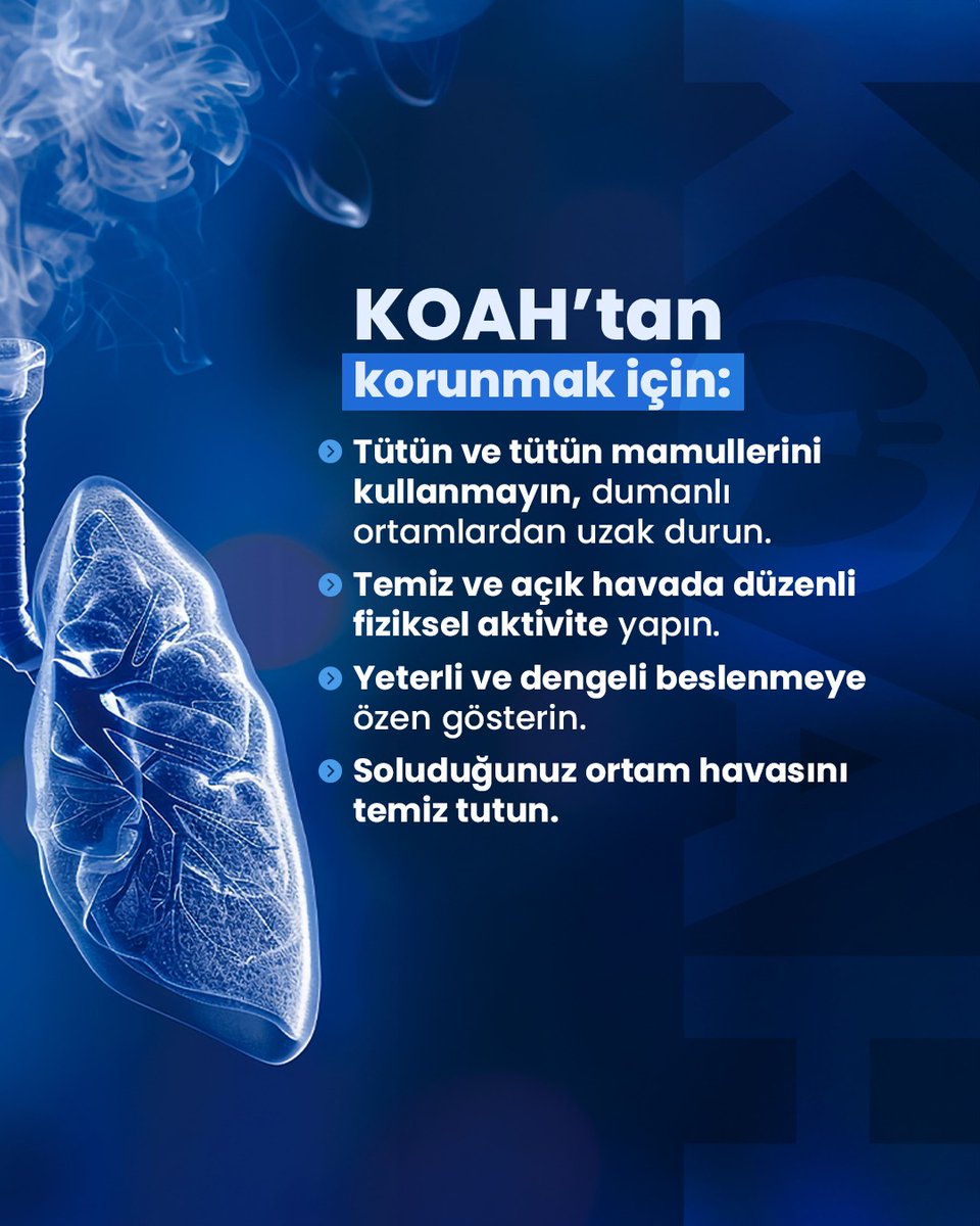 sbsggm's tweet photo. Nefes darlığını ve uzun süren öksürüğü hafife almayın.
KOAH, erken fark edildiğinde kontrol altına alınabilir.

#SağlıklıTürkiyeYüzyılı
#KoruyanGeliştirenSağlık
#KOAH https://t.co/cDSh7p6ppf