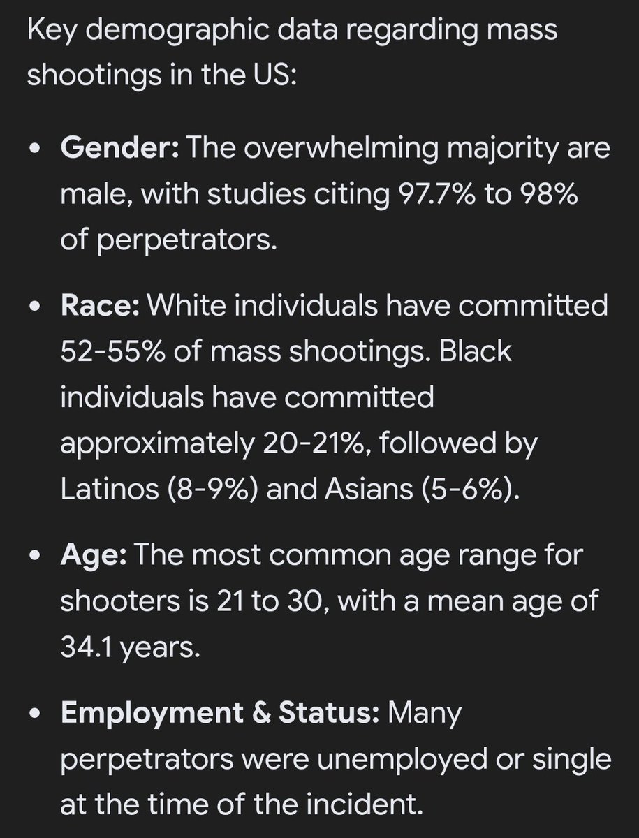<a href="/MAGA__Patriot/">Trump Girl 🇺🇲🦅🇺🇲</a> Which demographic has carried out the most mass shootings in the United States? 

Yeah, time to ban who? 

#wiseup