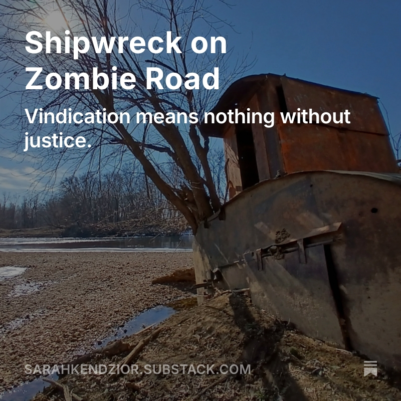 "I believe in redemption, but not for this. Not for the predators, not for the enablers. This has always been a clearcut case. This has always been a spiritual war." 
sarahkendzior.substack.com/p/shipwreck-on…