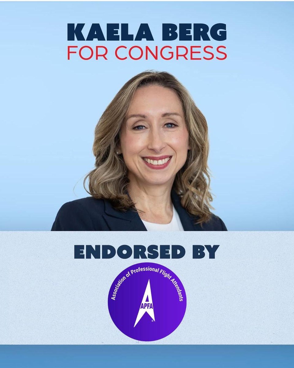 Thank you to the Association of Professional Flight Attendants for your endorsement. Becoming a flight attendant and joining my union over twenty years ago changed my life. It is particularly meaningful to have the support of APFA today. Thank you for your trust -- let's do this.