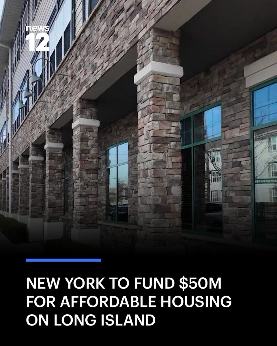 News12LI's tweet photo. GOVERNMENT AID: New York is pledging another $50 million for affordable housing on Long Island. Gov. Kathy Hochul announced new tax credits and subsidies for affordable and senior units. 

READ MORE: https://t.co/zBxVeTbyrx

#News12LI #AffordableHousing https://t.co/N6FJ6cNZiz