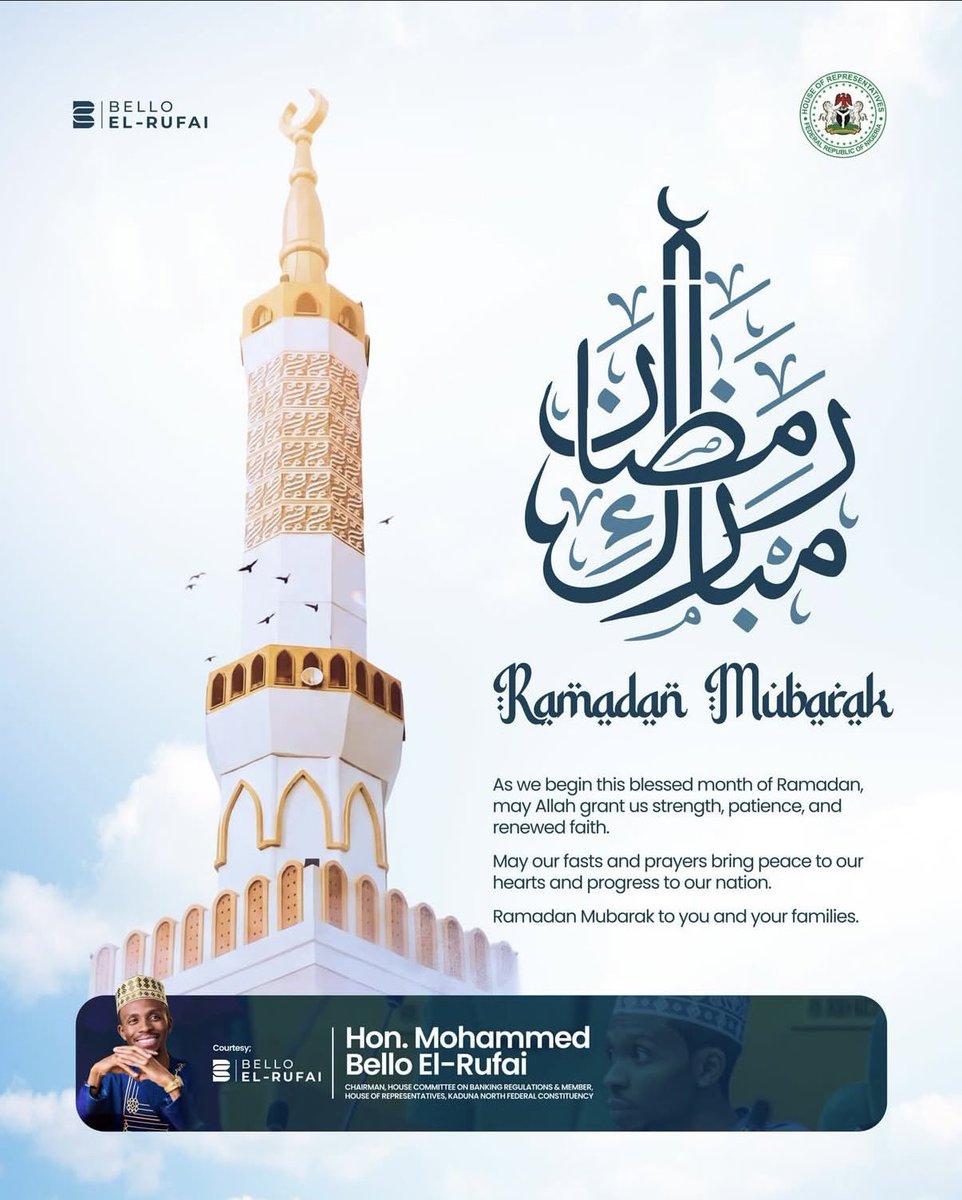 In the name of Allah SWT, the most Beneficent, the most Compassionate. As we begin this blessed month of Ramadan, may Allah grant us strength, patience and renewed faith. May our fast and prayers bring peace to our hearts and progress to our nation. In Kaduna North Federal