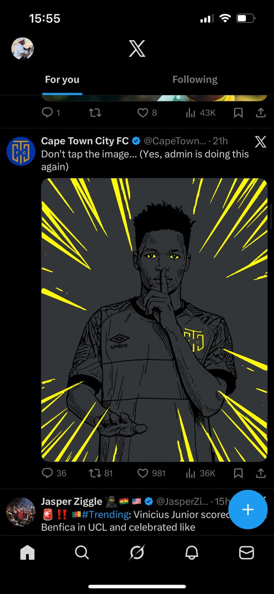 Tebuzah's tweet photo. @Masandawana @CapeTownCityFC did it 1st 👿 https://t.co/SsxGqI4kQE