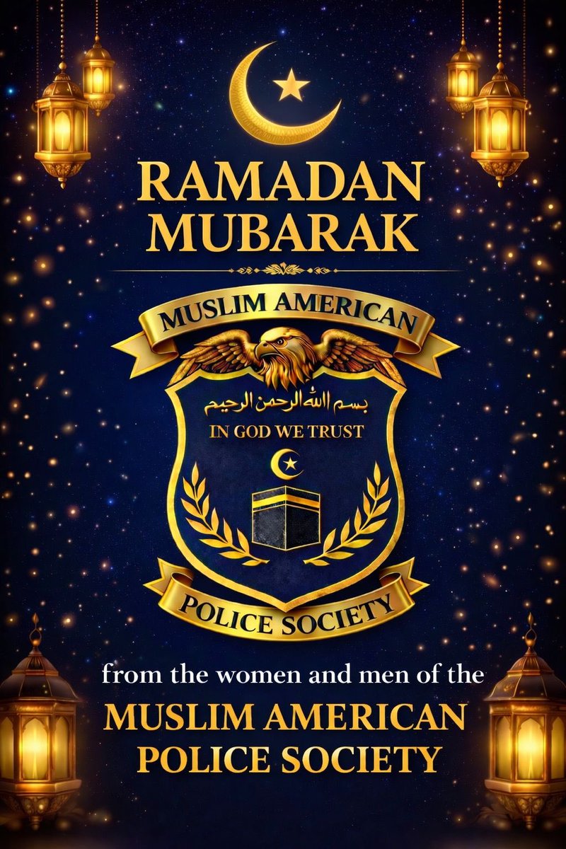 MAPSPolice's tweet photo. Ramadan Mubarak from all of the men and women of the Muslim American Police Society. https://t.co/Ewi62H2oky