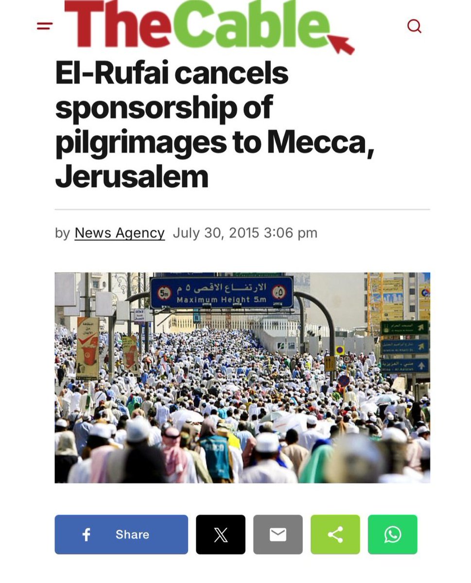 SamuelOmogor's tweet photo. There is no country that has the likes of this one in leadership positions that can ever progress. 

As governor @elrufai didn't do anything against the Christians. He stopped government sponsoring pilgrimage for both Muslims Christians together.

What sort of a leader in 2026 would still be thinking about government sponsoring people for pilgrimages? Is that not a personal spiritual undertaking? Pilgrimage is an act  of personal devotion between an individual and their faith. It doesn't add anything to the state that warrants its being transformed into a state sponsored enterprise sustained by scarce resources from tax payers. And in a country where over 130 million people are living in MULTI DIMENSIONAL POVERTY. Uba Sani is doing what he is doing to cover his failures and win sympathy. It is not a good leadership quality. These are things El-Rufai don't do.

You have no business being in government. No wonder you were sharing transistor radios as constituency projects as a senator.