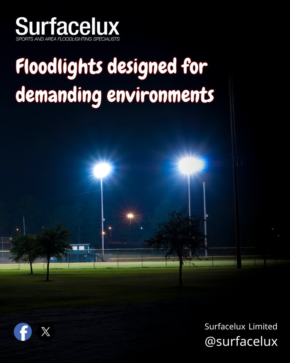 surfacelux's tweet photo. Better lighting means better performance.
Our LED sports lighting solutions deliver reliable, high-quality illumination for every level of sport.

👉 https://t.co/AQkK7rENos 

📞 01793 847 498 | 📱 0781 191 1674
✉️ light4sport@surfacelux.co.uk 

#surfacelux #floodlights https://t.co/PDd5sESxfB
