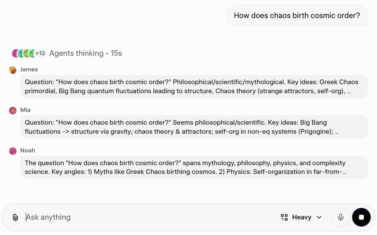 🚨Grok 4.20 Heavy dropped for Heavy subscribers.

Big change under the hood: it now runs as a full team of 16 specialized agents that collaborate in real time on every single answer. All on the grok-4.20 architecture.

Here's the crew:

Grok - leads everything, coordinates and