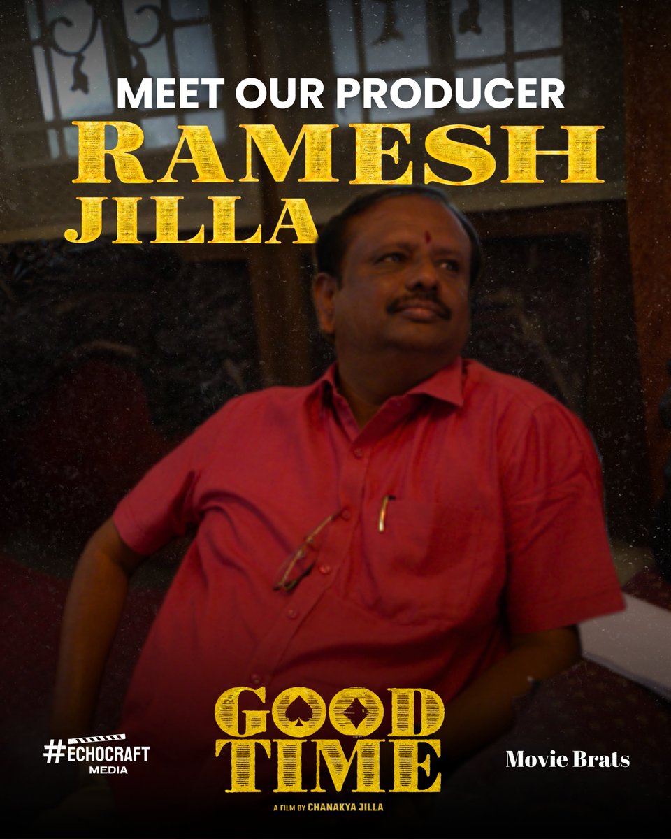 Moviebrats_'s tweet photo. Meet Ramesh Jilla,
The CFO- Chaos Funding Officer, The Producer!
Backing the Vision and Madness for GOODTIME, he is an empowering figure for the team! #goodtimetelugufilm https://t.co/aNUJvnhFc5
