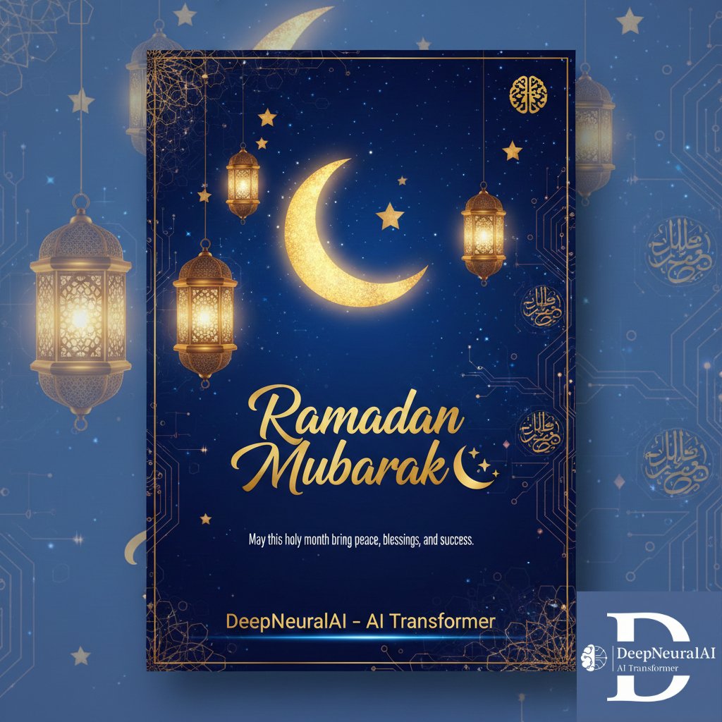deepneuralaidna's tweet photo. 🌙 Ramadan Mubarak from DeepNeuralAI  AI Transformer 🤍

May this month bring peace, blessings &amp; success to all.

#RamadanMubarak #DeepNeuralAI #AI https://t.co/JwIh5F1LiS