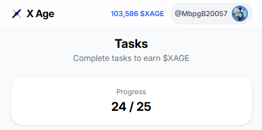 MbpgB20057's tweet photo. $XAGE Airdrop Guide  – Don’t Miss This

Your X account age = your power

How to join
 https://t.co/mc18w3sjzj

Link your X account 
Complete simple social tasks https://t.co/4hEl5nSwXX