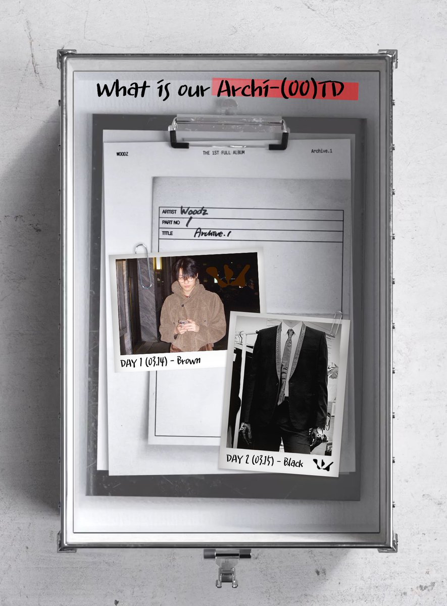 OO_LI_FINALE's tweet photo. What is our Archi-(OO)TD?
- DAY 1 : BROWN (갈색)
- DAY 2 : BLACK (검정색)

#WOODZ #조승연
#Archive_1 https://t.co/tmznPZjzO6