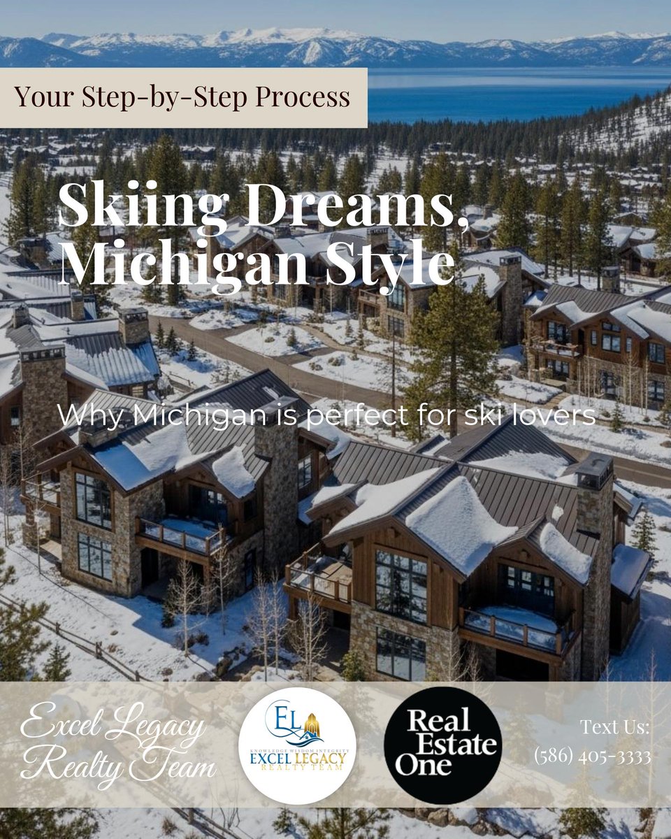 ExcelLegacyTeam's tweet image. Love skiing? Michigan's winter wonderland calls! ❄️⛷️ Discover homes near the top ski resorts like Mt. Holly and Boyne Mountain, and hit the slopes whenever you please! Ready to combine adventure with living? Let's chat about your next move. 🏔️ #SkiMichigan