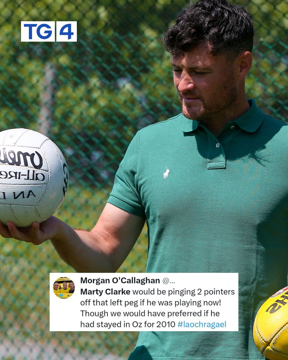 TG4TV's tweet photo. Is féidir Laochra Gael: Marty Clarke 🏐 a shruthú anois ar Seinnteoir TG4 ⬇️
 
🔗 https://t.co/Mk5zfaVANq https://t.co/gO9meSS2aw