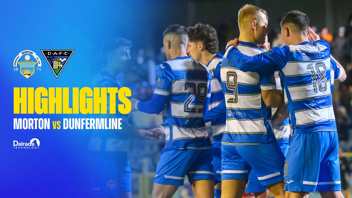 Morton_FC's tweet photo. 🎥 Match Highlights: Dunfermline (H)
 
The goals and key moments from last night's win against Dunfermline Athletic.
 
➡️ https://t.co/Uy61USFG43 https://t.co/sZmqz70mQa