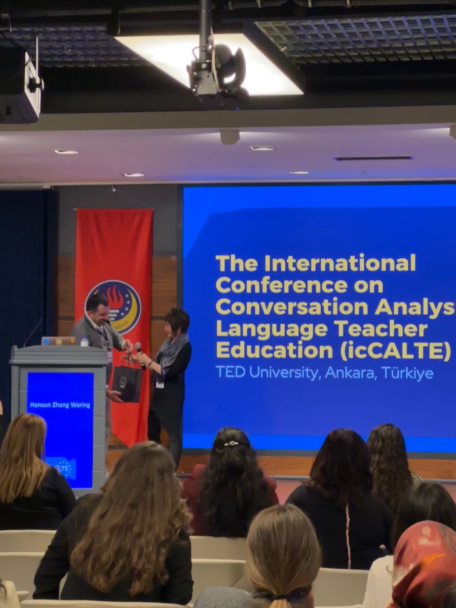 ColumbiaALTESOL's tweet photo. Our very own Program Director, Professor Hansun Zhang Waring gave a forward-looking keynote address at the International Conference on Sociolinguistics of Digital Media last week! #altesolfaculty #appliedlinguistics @TeachersCollege https://t.co/lh8LPiOk3I