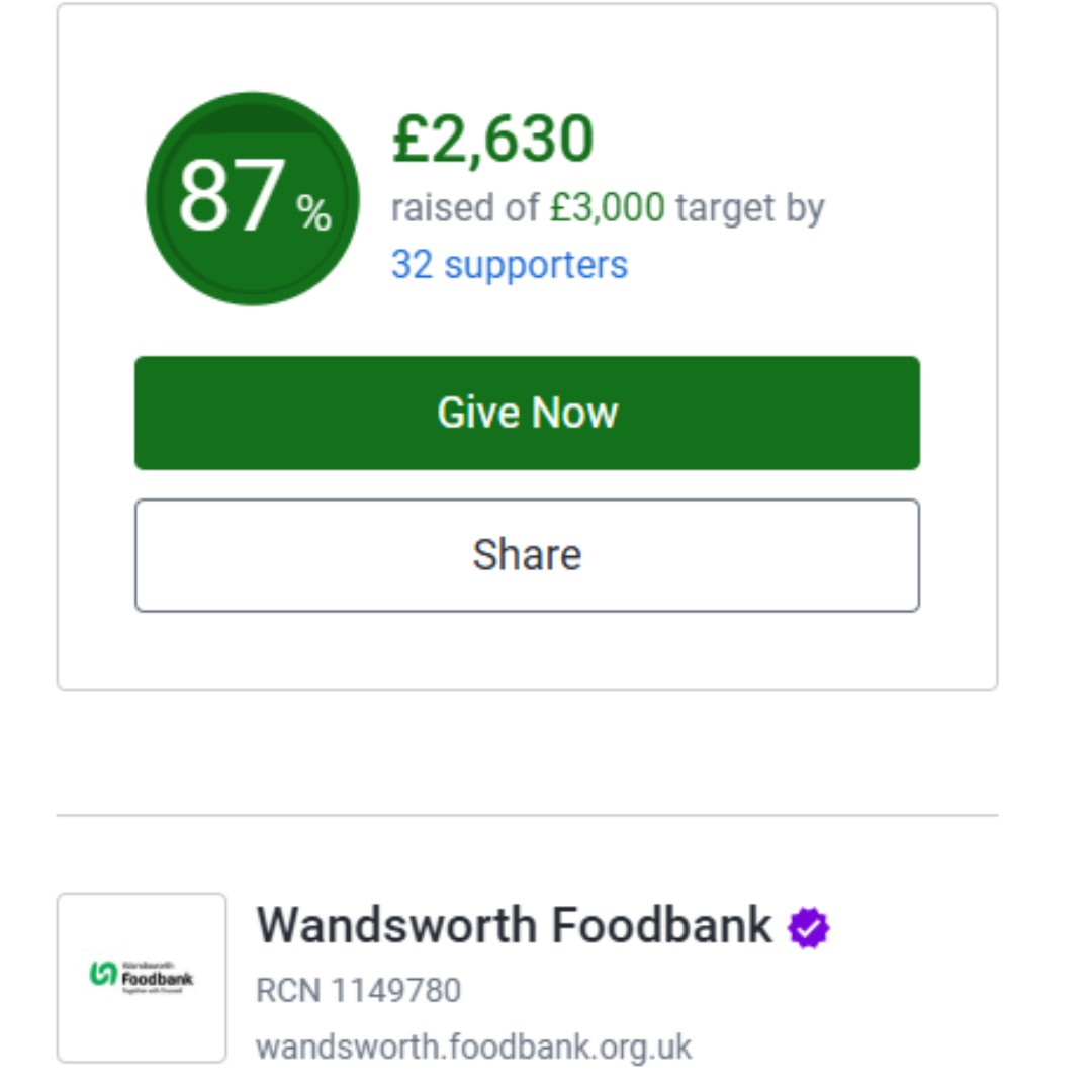 WandsworthFB's tweet image. Thanks to amazing local supporters, we've nearly reached our appeal target! These donations will help urgently restock our foodbank welcome centres so there's enough food for everyone who needs our help. 

Thank you!

To donate: justgiving.com/campaign/wands…