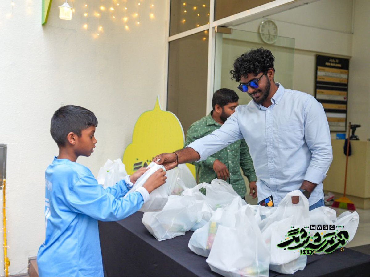 MWSC_Official's tweet photo. We are back again with #MWSCSufuraa!Bringing people together through the simple act of sharing a meal.

Together, we celebrate the true spirit of Ramadan: generosity, unity, and community.

#RoadhaigeRoohu #GiveBack #IftarForAll https://t.co/kYLsoLsj1Q