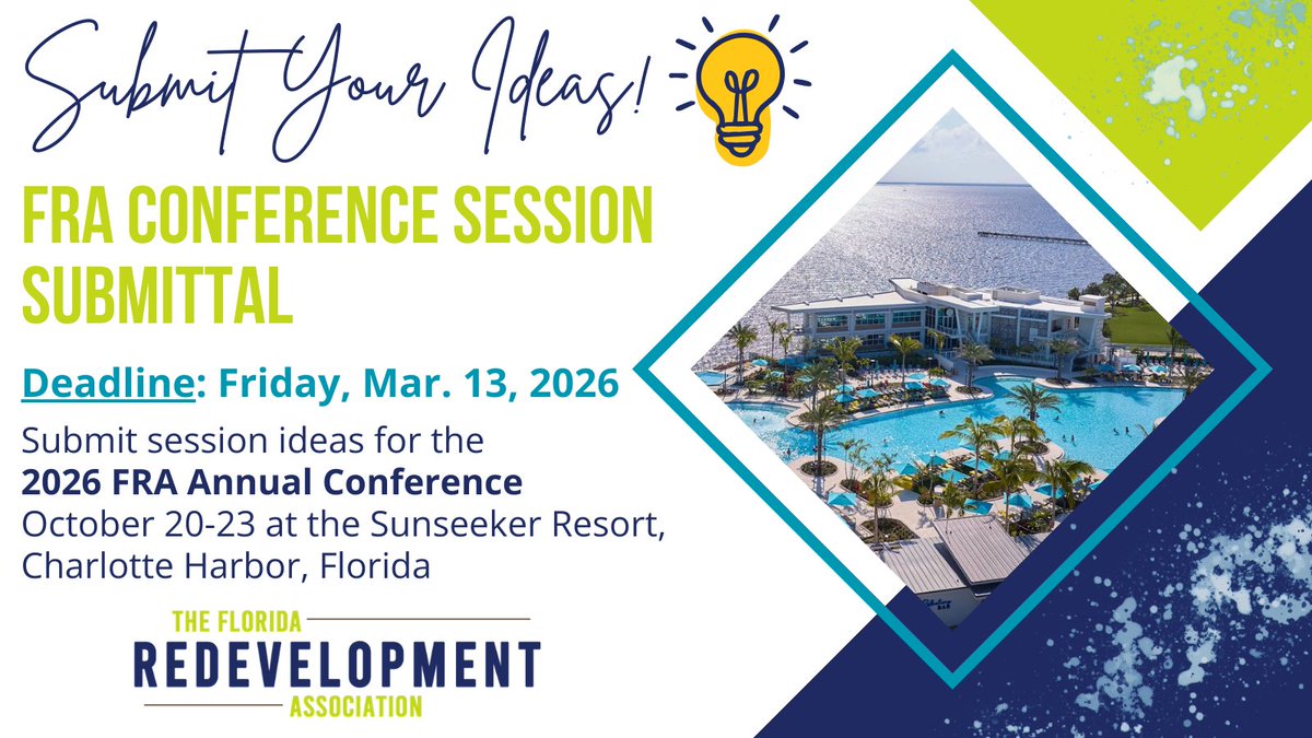 Call for Sessions: 2026 FRA Annual Conference! 
If you have expertise to share or would like to recommend a speaker, please complete the online submission form using the link below by Friday, March 13, 2026.
cognitoforms.com/FloridaLeagueO…