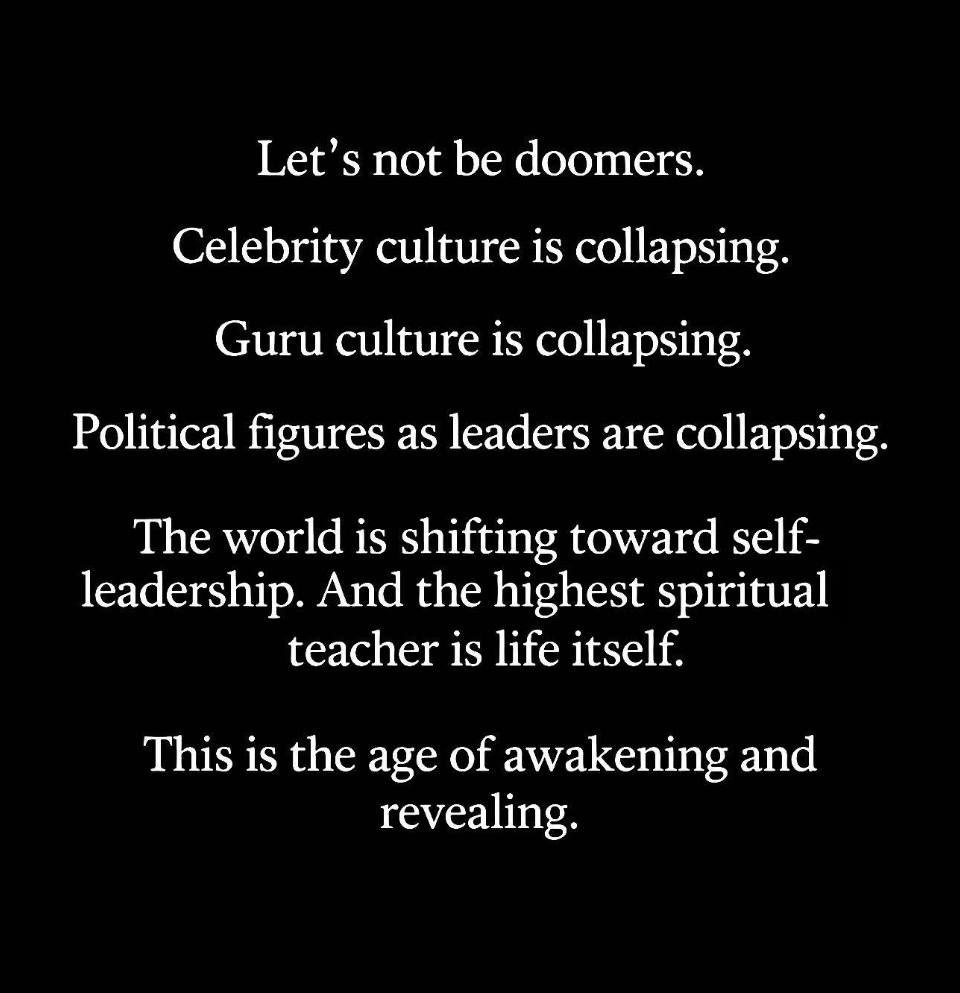 We are integrating the wisdom from this experience!  We didn't suddenly become conscious in this simulation to experience an apocalypse!  It's not hard to see the conversion happening in real time!  🖤🤍