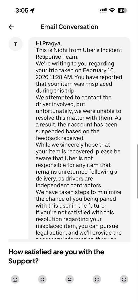 pragya_sood's tweet photo. @Uber_India @Uber @Uber_Support 👏 👏 👏 https://t.co/Wnooidmh5h