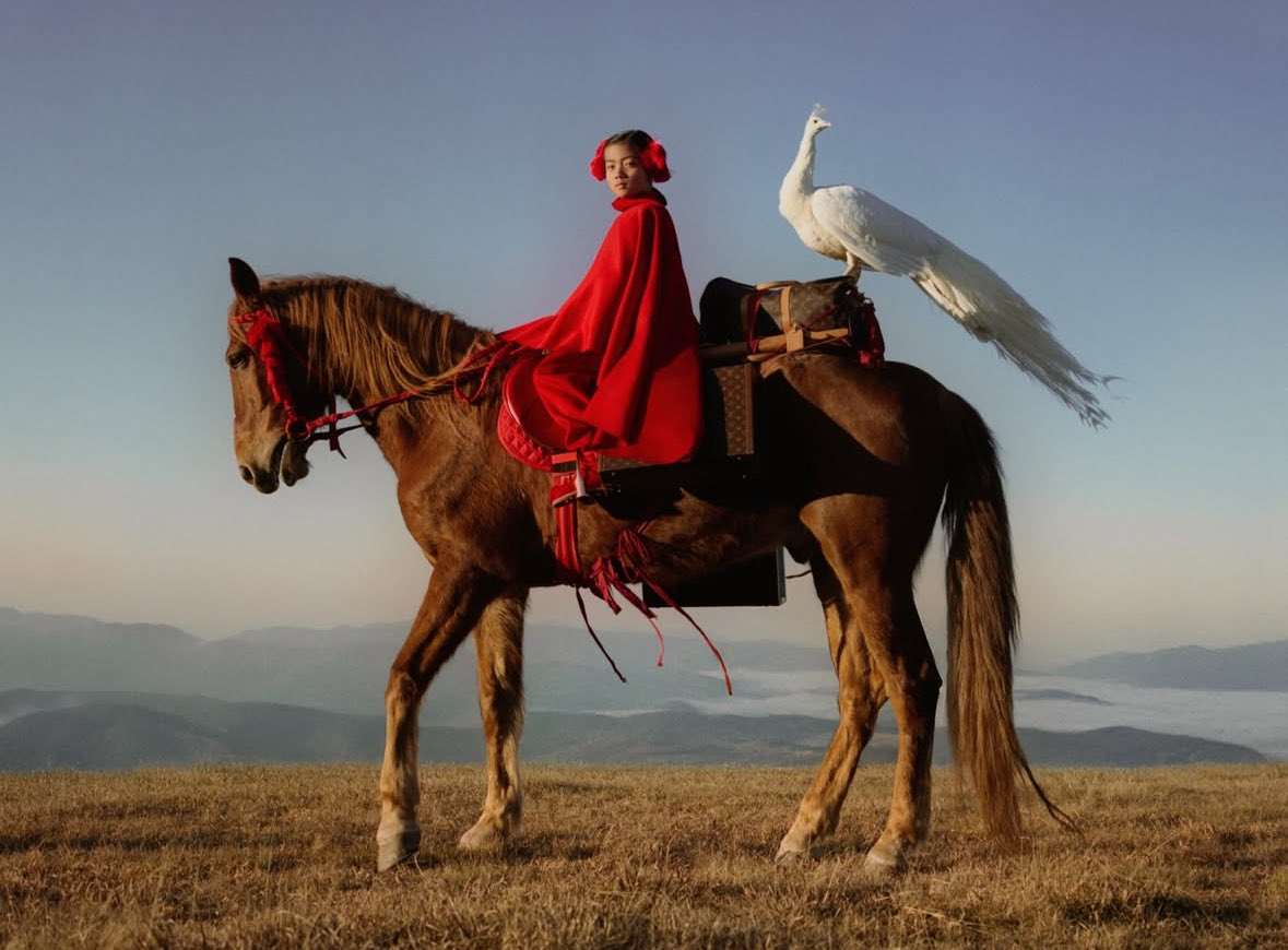 wishingbow's tweet photo. the year of the fire horse, shot in the valleys of yunnan by kin chan in collaboration with wmag china and louis vuitton https://t.co/JnToI5Qgyz