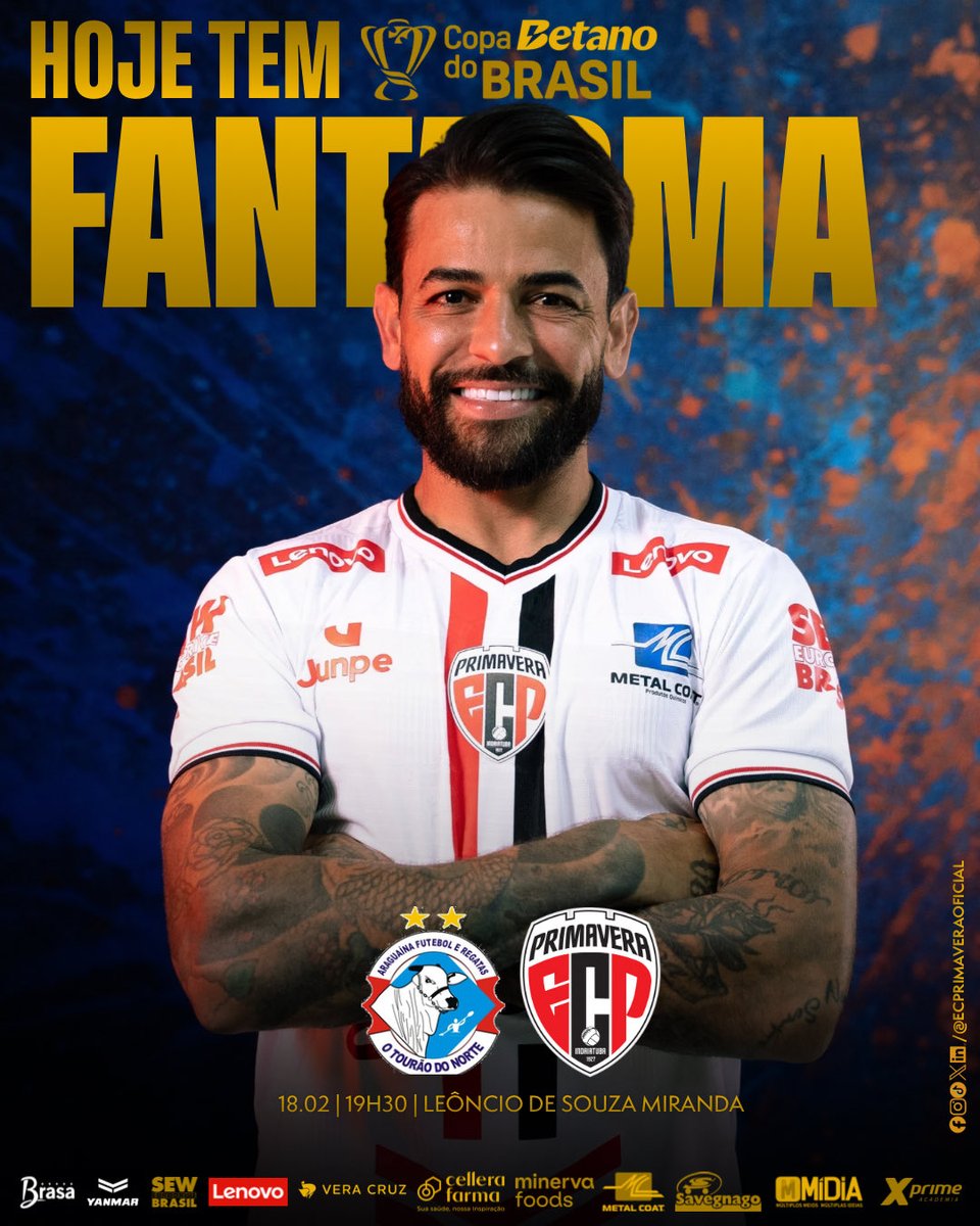 primaverasaf's tweet photo. Dia de estreia na @copadobrasilcbf 👻
⚽️ Araguaína X Primavera
🏟️ Leôncio de Souza Miranda
⏰ 19h30
Pra cima, Fantasma 👻🇾🇪
#ecprimavera #primaverasaf #copadobrasil https://t.co/exB6egOCgW