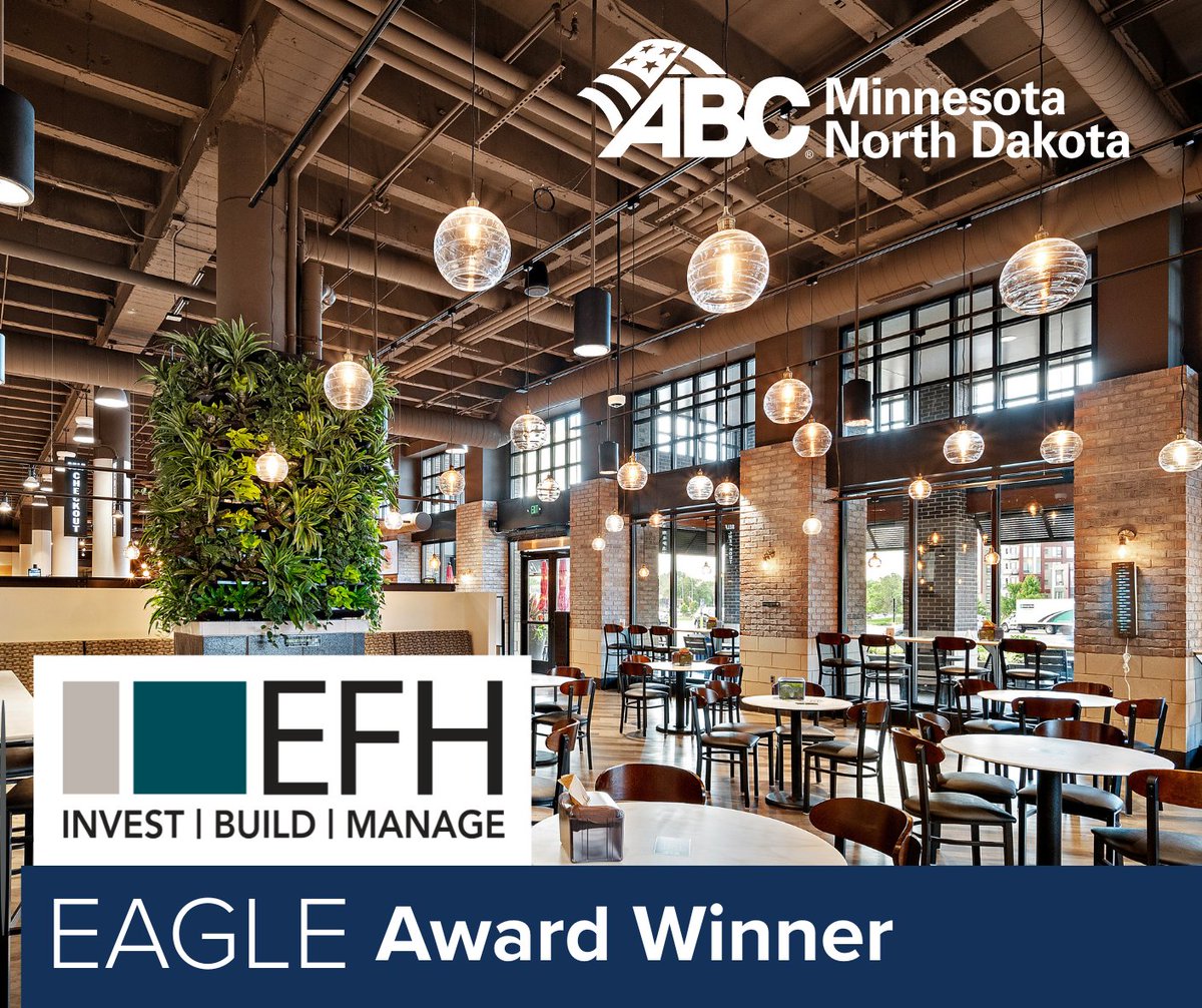 ABC_MNandND's tweet image. 🏆 Honored to announce EFH Co.'s EAGLE Award win for Kowalski’s Market! Exceptional quality, attention to detail, and community impact showcased in this outstanding project. #ABCMNND #EICAwards #CommercialConstruction 🛠️