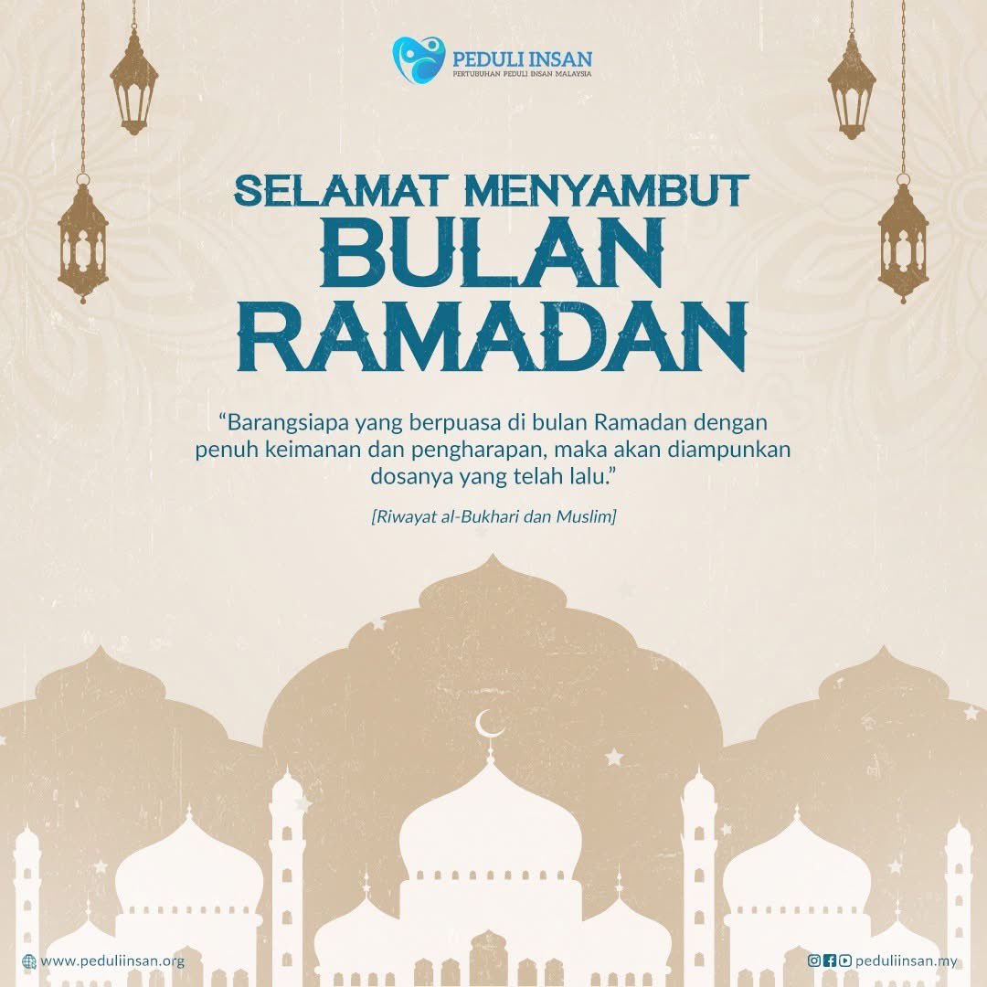 Peduli__Insan's tweet photo. Ramadan hadir membawa cahaya di tengah kegelapan, membawa harapan di saat ujian. 🌙✨

Semoga setiap doa yang dipanjatkan menjadi kekuatan, setiap sabar menjadi pahala dan setiap kebaikan dilipatgandakan.

Selamat menyambut bulan Ramadan! https://t.co/xRVSnyPJn9