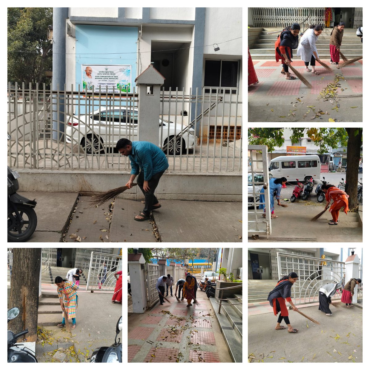 Towards a cleaner tomorrow! 🇮🇳

​In observance of #SwachhataPakhwada2026, FCI RO Bengaluru organized a Mass Cleanliness Drive today (18/02/2026). Our team actively participated in cleaning the vicinity, furthering the vision of a #SwachhBharat <a href="/FCI_India/">Food Corporation of India</a> <a href="/fcisouthzone_pr/">FCI ZO South</a>