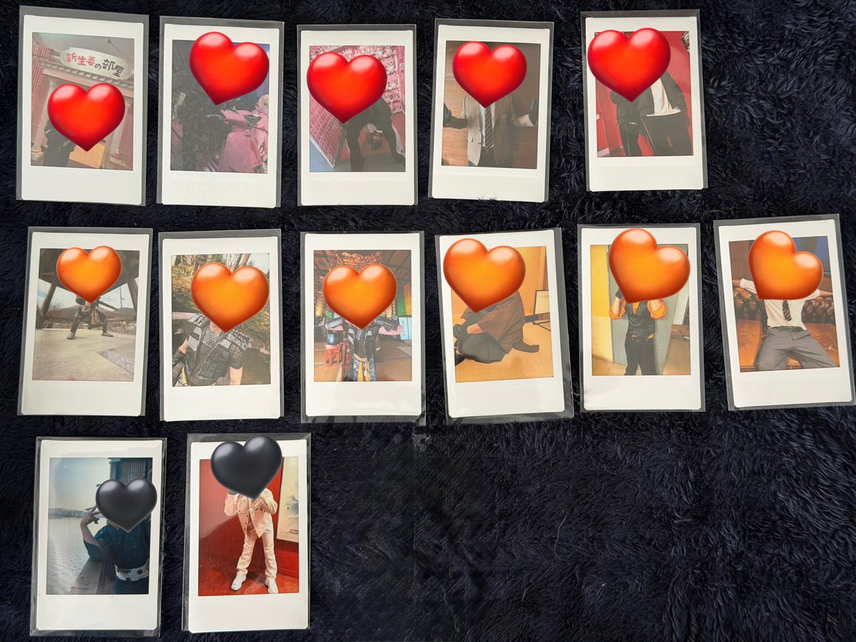 交換】O-MENZ ランダムチェキ 譲:❤️🧡🖤 求:💙 現地交換、郵送対応