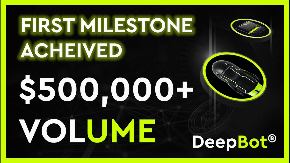 ⚡️ DeepBot’s FIRST MILESTONE ACHIEVED

DeepBot has already handled over $500,000 in trading volume since our official launch, and we’re just getting started.

The DeepBot Wallet + Trader is gaining real traction &amp; updates have been flowing fast!!

We’ve pushed a big set of