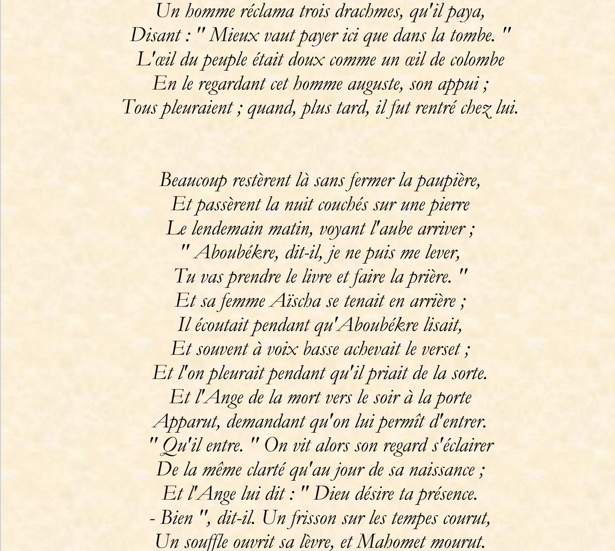 mutisalen's tweet photo. Un poème de Victor Hugo à l'endroit du meilleur des hommes, l'annonceur de bonne nouvelle, l'avertisseur, la miséricorde pour les univers ; le prophète ﷺ Muhammad. https://t.co/zco0WDL66Q