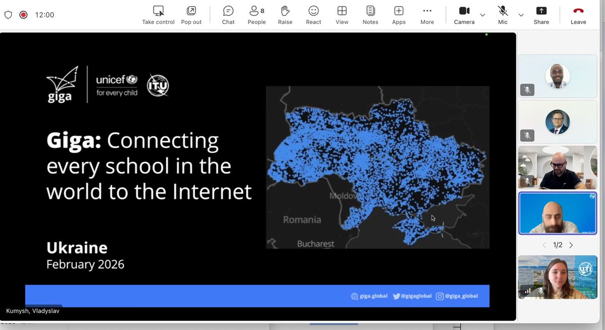ITUEurope's tweet photo. Connecting every school is a foundation for digital recovery and meaningful connectivity, leaving no one behind.

Great exchange between 🇺🇦 #Ukraine @mintsyfra and  @ITUEurope and @Gigaglobal on the opportunities to support school connectivity, tailored to the country’s needs. https://t.co/c5bV7rmtmy