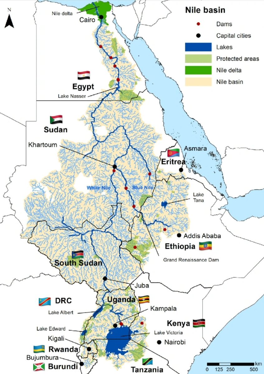 NestorSiurana's tweet image. Atención a esto.

Egipto se mueve oficialmente para llegar a acuerdos por el Nilo y presionar a Etiopía por la Gran Presa del Renacimiento Etíope.

Ha propuesto oficialmente un nuevo mecanismo de financiación de 100 millones de dólares para construir presas en Kenia (extremo sur