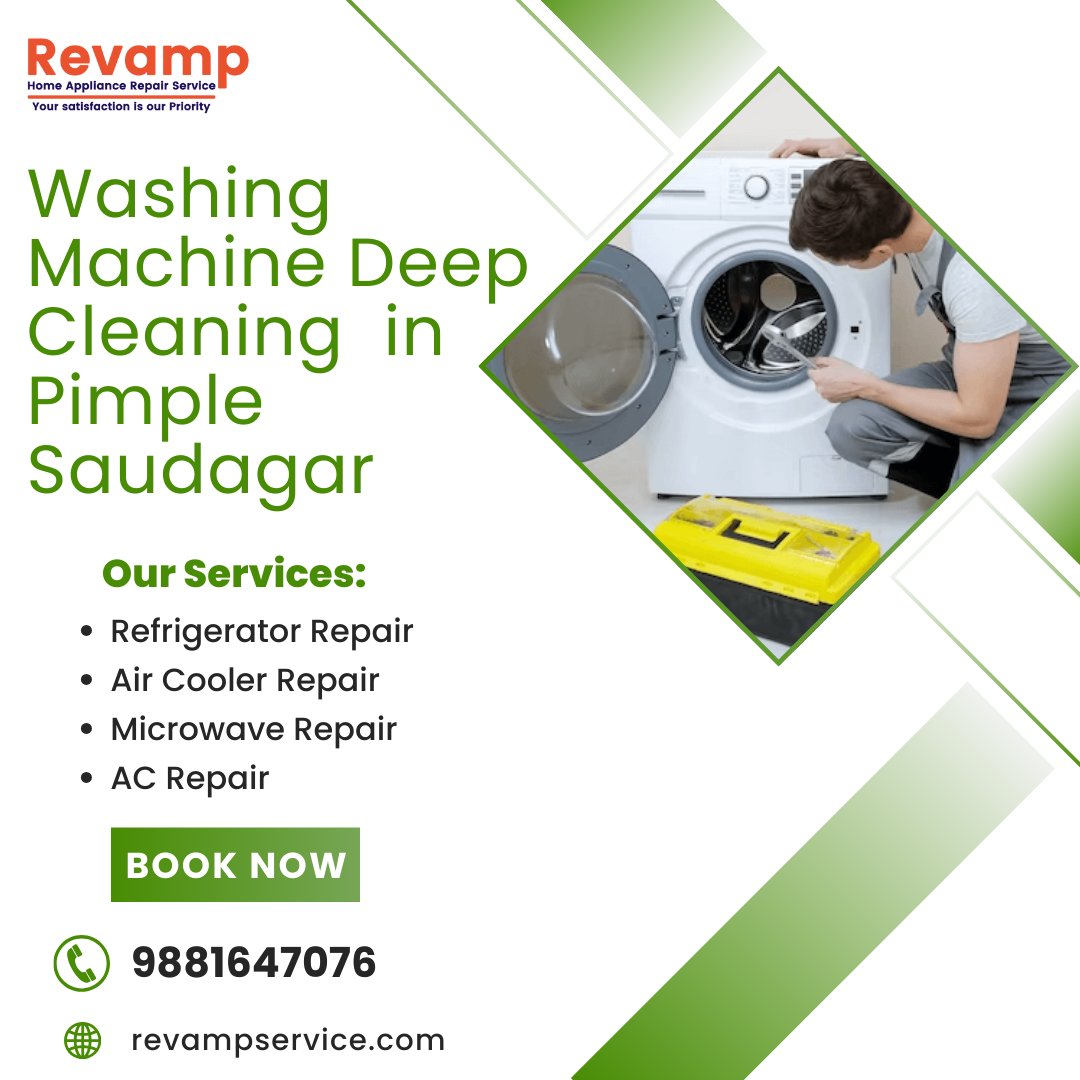 ServiceRevamp's tweet photo. Washing Machine Deep Cleaning Service in Pimple Saudagar
Is your washing machine giving bad smell or leaving stains on clothes? It’s time for a professional deep cleaning!

#WashingMachineCleaning #DeepCleaningService #PimpleSaudagar #WashingMachineService #HomeApplianceRepair https://t.co/WwxL2JU08u