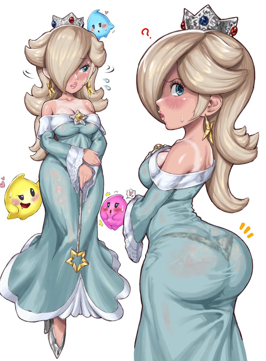 注目されるロゼッタ様　日焼けver.

Rosalina catches Luma's attention (sunburn ver.)