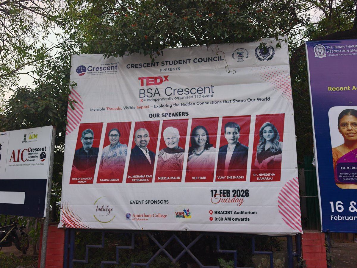 tks's tweet image. チェンナイ中心部からかなり遠い学校なので不安だった(汽車に4回も乗り直したのが不安を加速した(のだけど、
イベントはちゃんと開催されてる！

#TEDx BSA Crescent