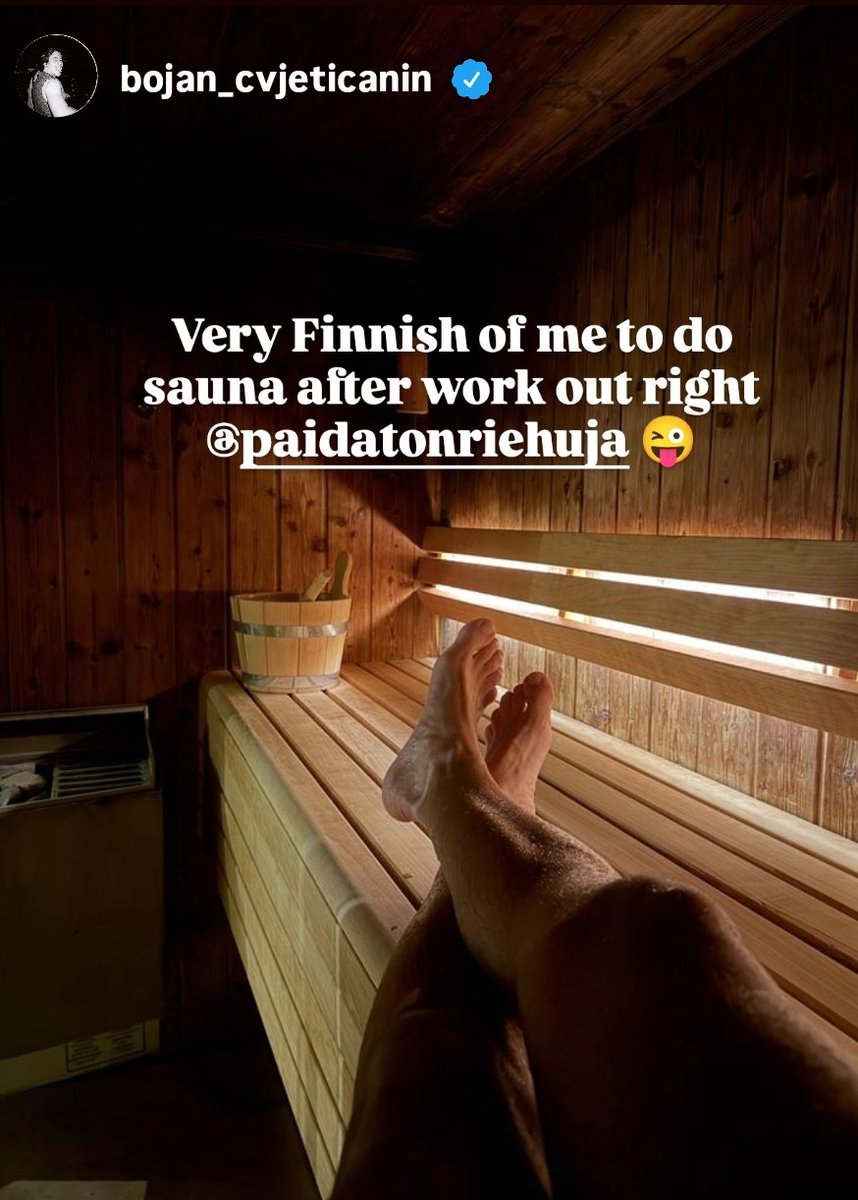 Oh what our Bojči found on his morning run. I belive that sauna is not only thing that is heated 👀 (yes I am continuing this cuz I am insane)