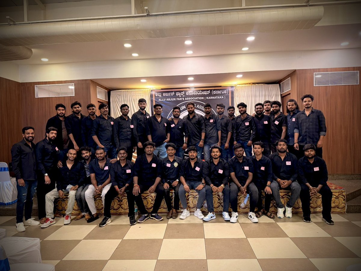 KishoreAryaa's tweet photo. Heartfelt Thanks to Everyone!
We sincerely thank all our members who came from across Karnataka, representing every district, to attend this official meeting. Your presence, dedication, and unity made this gathering a grand success. @alluarjun @imsarathchandra @AlluArjun_Army https://t.co/H0h99CwZlG