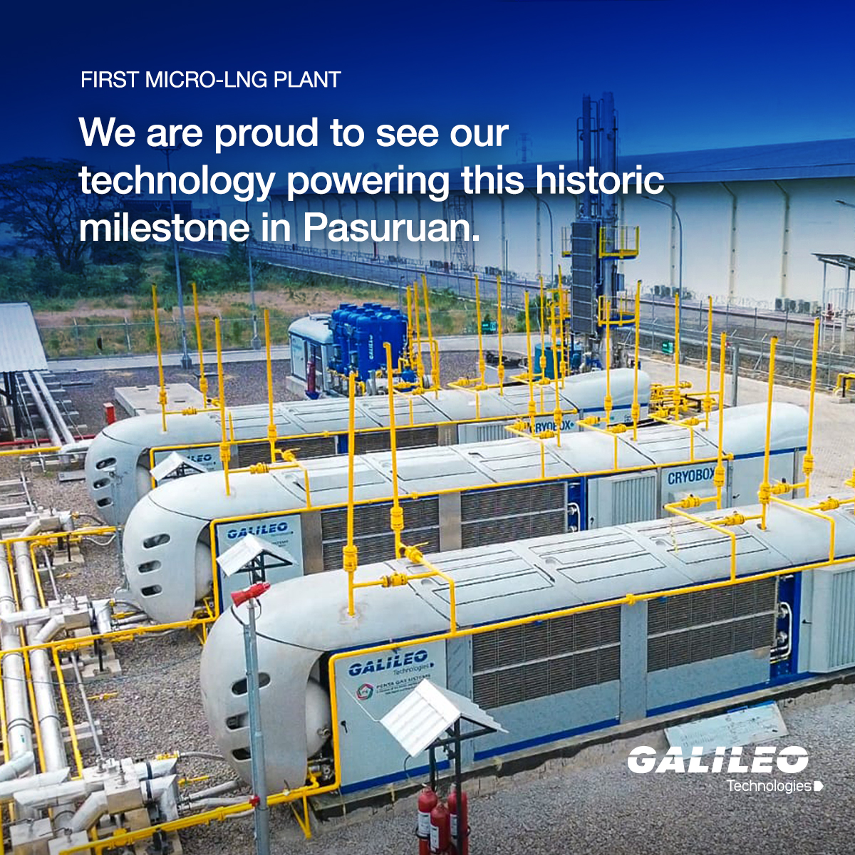 GALILEOAR's tweet photo. Small-scale LNG, big impact. 🇮🇩
Indonesia’s 1st modular micro-LNG plant is live. Powered by Cryobox® &amp; PT Likuid Nusantara Gas, we’re replacing diesel in Bali &amp; East Java.
A milestone for distributed energy.
Full story: https://t.co/IA3WO9gqkG

#LNG #Indonesia #Cryobox https://t.co/sMS8DMKwPm