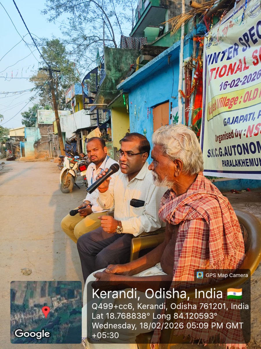 #Third day of Winter special camp (16.02.2026 to 22.02.2026) at Old Kerandi Village, Gajapati organised by NSS Co unit
#Awareness on drug abuse 
#Women empowerment
#Survey on the legal rights and government schemes <a href="/DHE_Odisha/">Higher Education Department, Govt. of Odisha 🇮🇳</a> <a href="/DM_Gajapati/">Collector Gajapati</a>