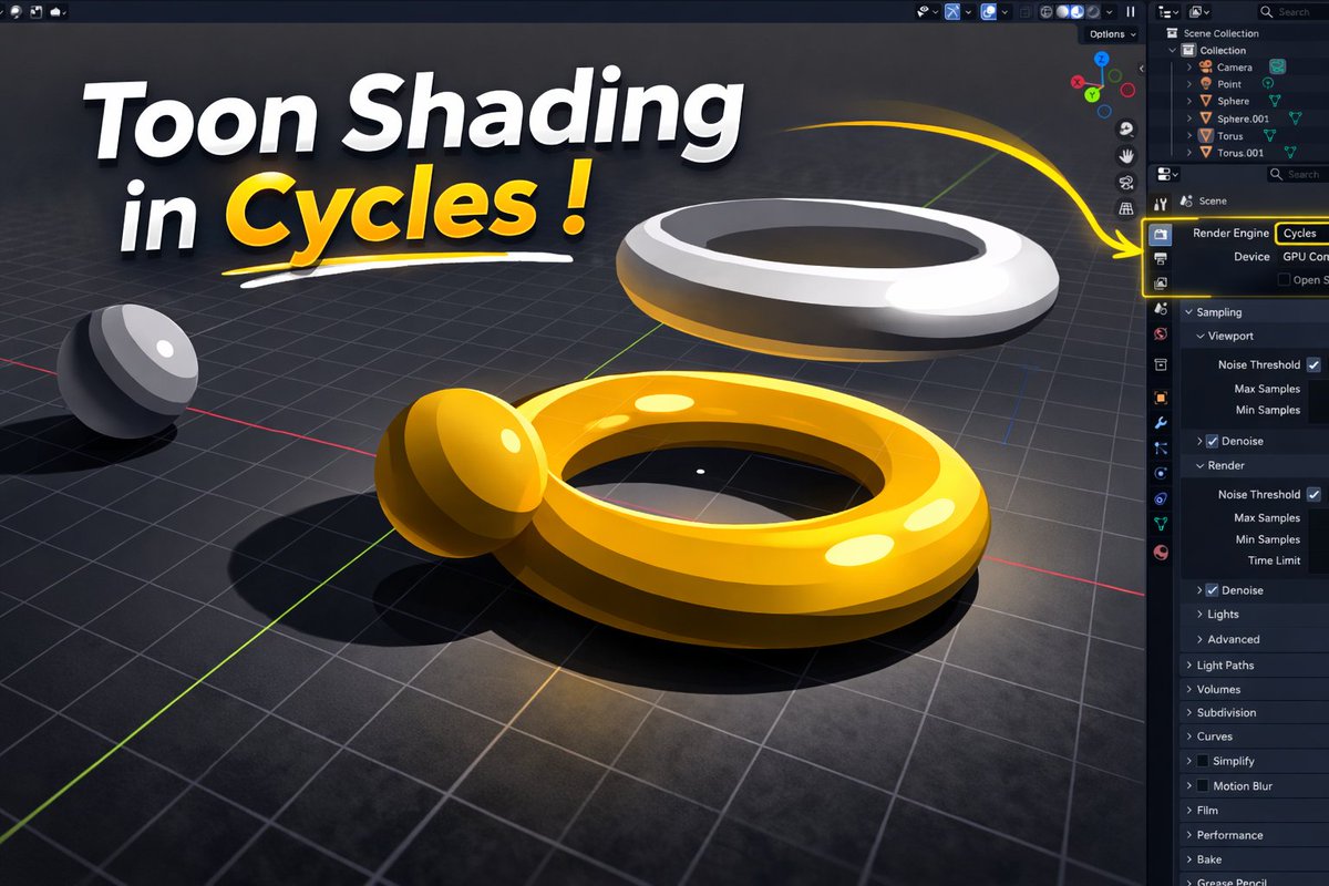 Just uploaded the recorded live stream with a full step-by-step cel/toon shading workflow in Blender (Eevee &amp; Cycles).
Also included the .blend file with every shader setup I went through.
you can watch it here:
👉 patreon.com/posts/recorded…
#Blender3D #B3D #3DCG #ToonShading