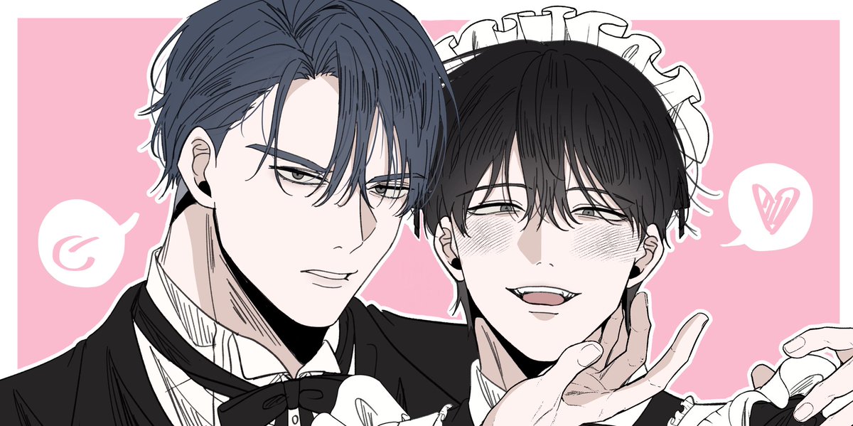 女僕裝！！正巧2/14我發的圖也是女僕裝！韓峰真的很適合！！！
老師畫的好棒！！❤️超甜膩！！