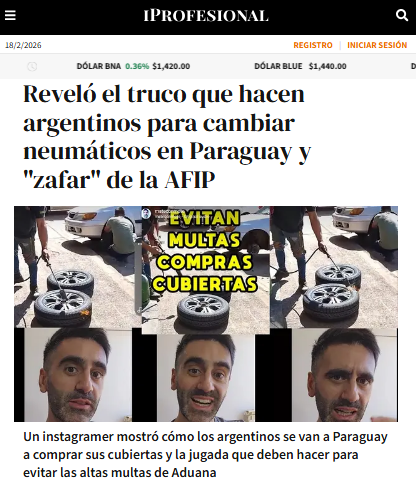 <a href="/GordoSuperavit/">IRON</a> Foa, te acordas de eso? Inclusive hacían la jugada de meter neumáticos dentro de neumaticos y hasta los quemaban para que parezcan usados, porque los comprabas afuera a buen precio, pero en la aduana Argentina te aplicaban un impuesto.