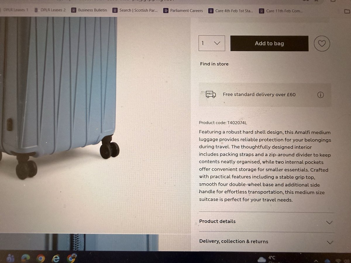 rmcg13edin's tweet photo. A ‘robust hard shell design’ to give ‘reliable protection’ - yet not one but both of my M&amp;S Amalfi cases have been damaged easily - does this look robust to you @marksandspencer   Cracks and dents suggest cheap and weak to me??? https://t.co/rKrMYHopiQ
