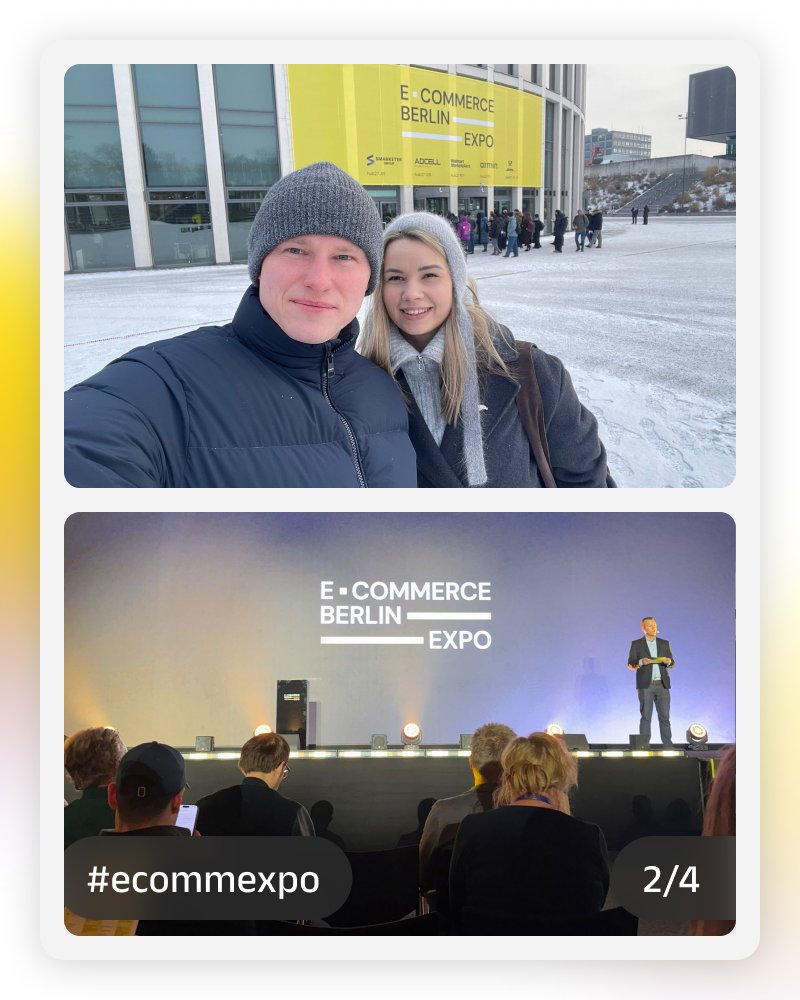 timspark_com's tweet photo. Berlin is cold, but #ecommerce is 🔥

Our CEO Vlad Nemshon hit Day 1 of @ecommerceberlin with his wife Katya — packed sessions + real talk on what’s next.

Our eCommerce portfolio: https://t.co/aRBGVl8RDm
#retailtech #martech #softwareengineering #AI https://t.co/IM4iUqnJyC